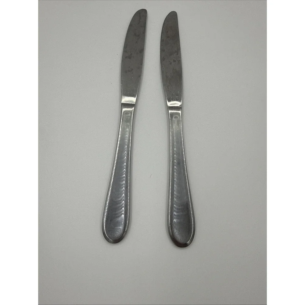 Lot‎ Of 2 Hampton Silversmiths Stainless Steel Butter Knives Replacement